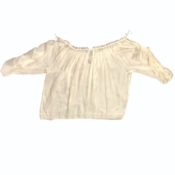 MARC JACOBS CREAM SILK TUNIC W TIES ON THE SLEEVES - Picture 12 of 15